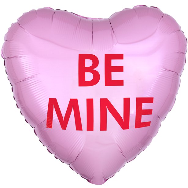 Be Mine Candy Heart Balloon - 18" Foil – product image 1