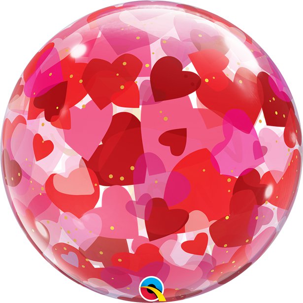 I love you Hearts Bubble Balloon - 22" – product image 2