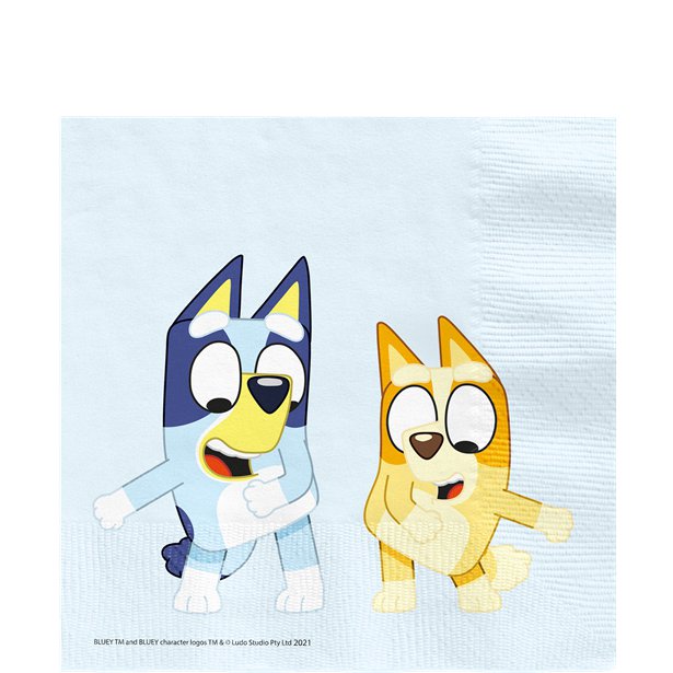 Bluey Party Paper Napkins - 33cm (16pk)