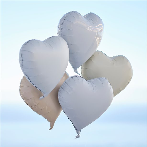 Customisable Heart Shaped Balloons (5pk)