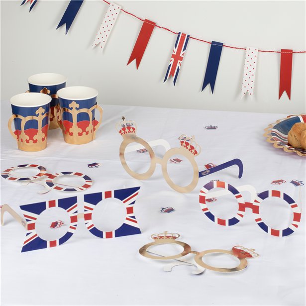 Royal Customisable Paper Glasses – product image 1