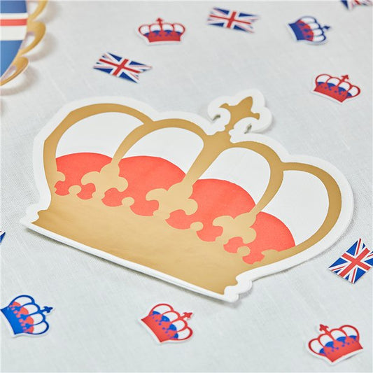 Royal Crown Shaped Paper Napkins - 33cm (16pk)