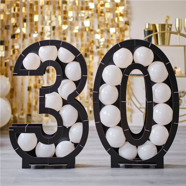 Black 30 Balloon Mosaic – product image 1