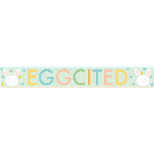 Happy Easter Eggcited Paper Banners - 1m (3pk)