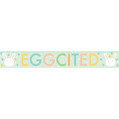 Happy Easter Eggcited Paper Banners - 1m (3pk)