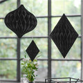 Contemporary Wedding Black Honeycomb Decorations (3pk) – product image 1