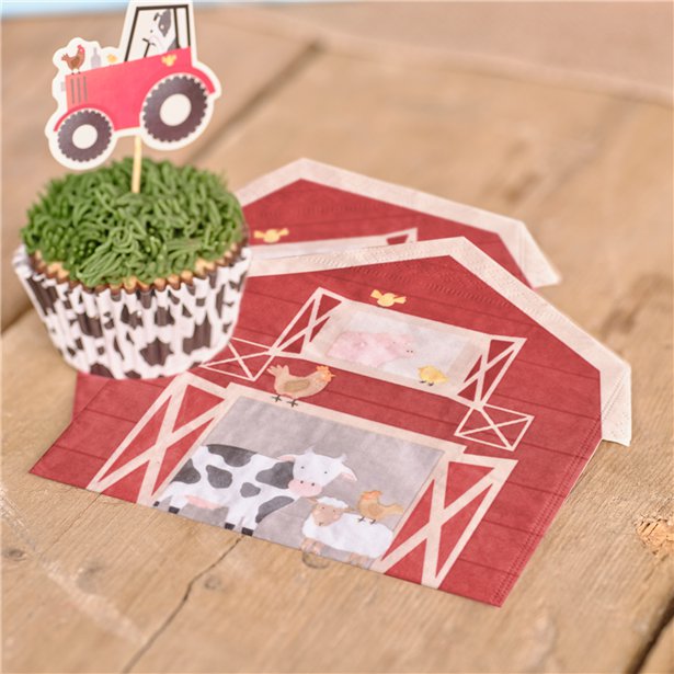 Farm Friends Paper Napkins - 33cm (16pk)