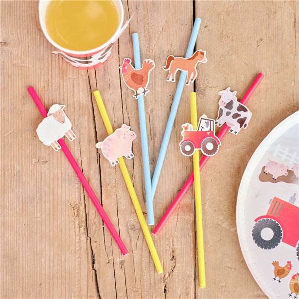 Farm Friends Paper Straws (16pk) – product image 1
