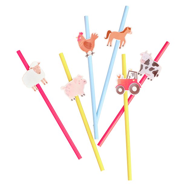 Farm Friends Paper Straws (16pk) – product image 3