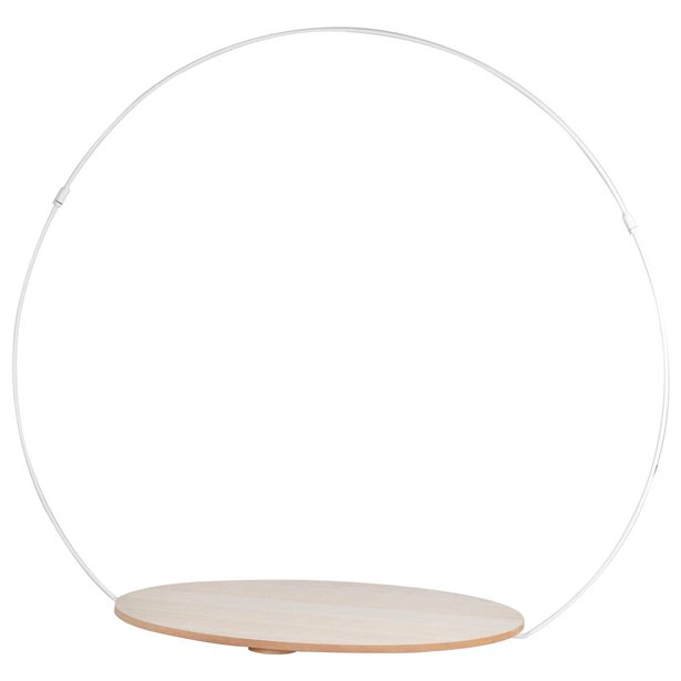 Secret Garden Wooden Cake Stand with White Metal Hoop – product image 2
