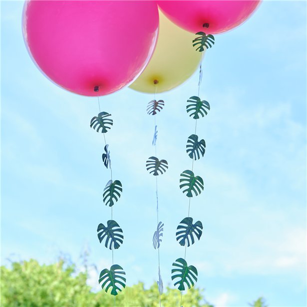 Tiki Tropics Palm Leaves Balloons Tails (5pk) – product image 1
