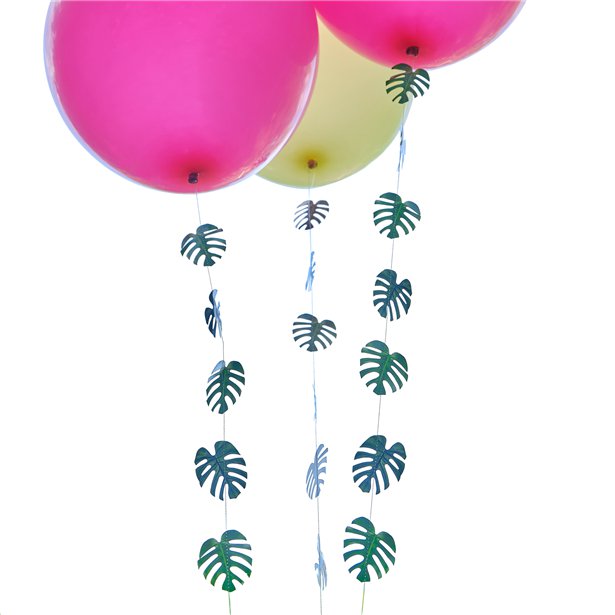 Tiki Tropics Palm Leaves Balloons Tails (5pk)