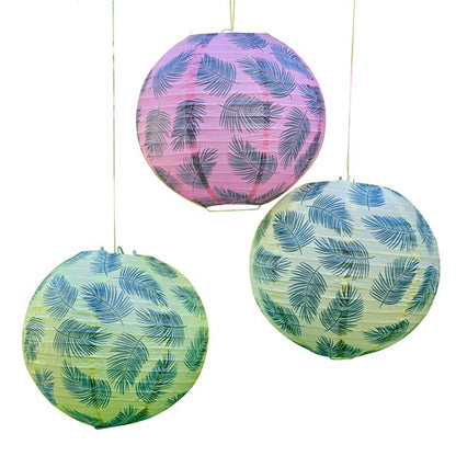 Tiki Tropics Paper Lanterns with Tassels (3pk)