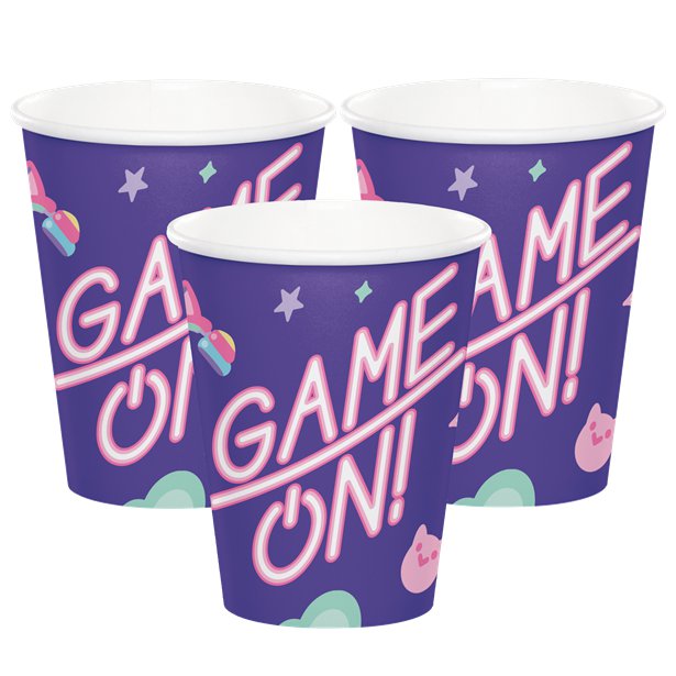 Digital Game Paper Cups - 256ml (8pk) – product image 1