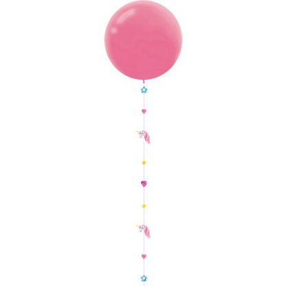 Unicorn Glitter Paper Balloon Tail - 1.8m