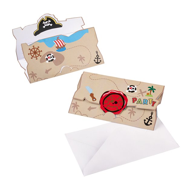 Captain Pirate Invitations (8pk) – product image 1