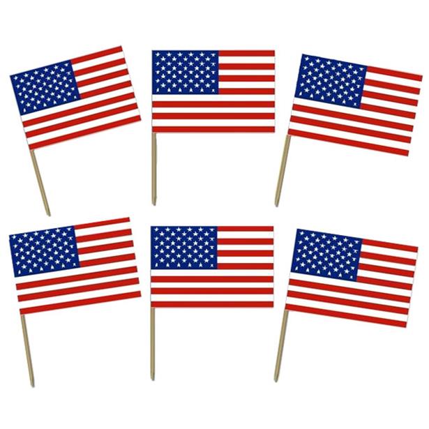 USA American Flag Food Picks (120pk) – product image 1