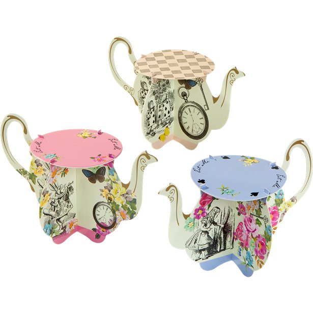 Alice in Wonderland Teapot Cake Stands - 8cm (6pk) – product image 1