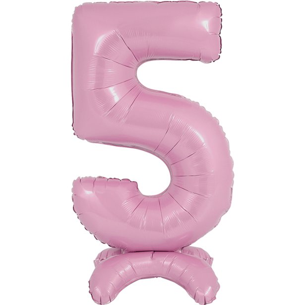 Pastel Pink Standing Number Balloons - 25" Air Fill