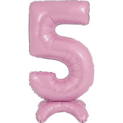 Pastel Pink Standing Number Balloons - 25" Air Fill