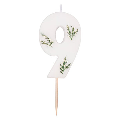 Number 9 Leaf Foliage Candle