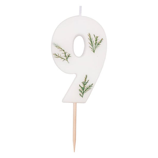 Number 9 Leaf Foliage Candle
