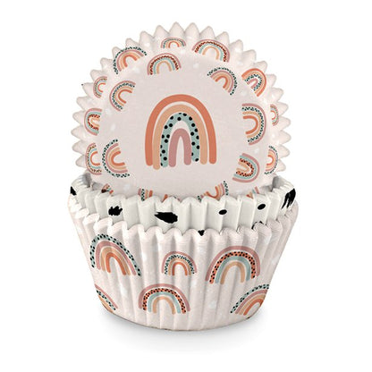 Boho Rainbow Cupcake Cases - 5cm (75pk)