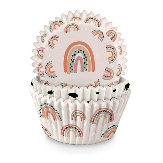 Boho Rainbow Cupcake Cases - 5cm (75pk)