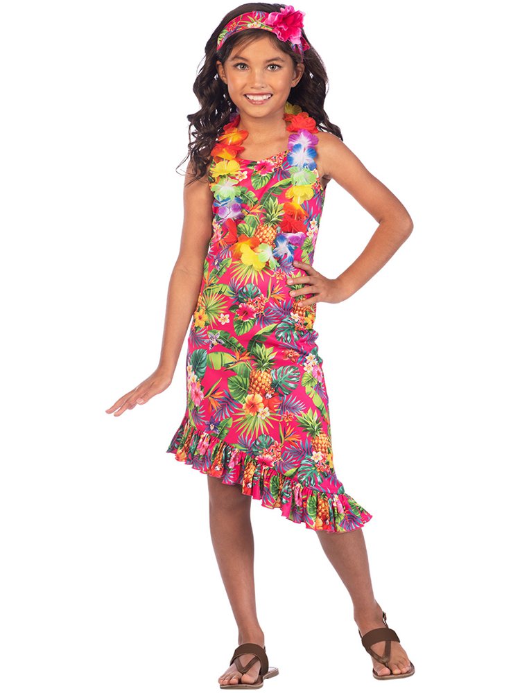 Floral Hawaiian Dress - Child Costume