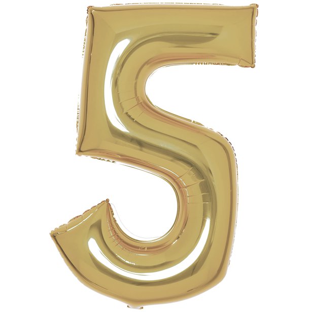White Gold Foil Number Balloons - 34" – product image 7