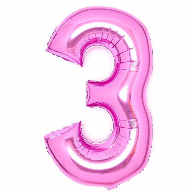 Pink Foil Number Balloons - 34"
