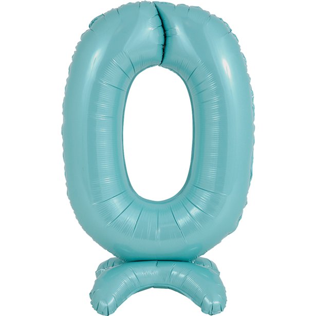 Pastel Blue Standing Number Balloons - 25" Air Fill