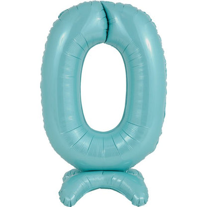 Pastel Blue Standing Number Balloons - 25" Air Fill