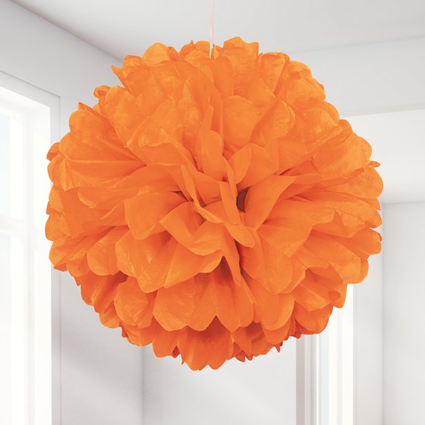 Orange Pom Pom Decoration - 41cm – product image 1