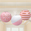 Rose Gold Blush Paper Lantern Decorations - 24cm (3pk) – product image 1