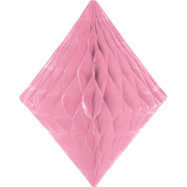 Baby Pink Honeycomb Diamond Decoration - 30cm