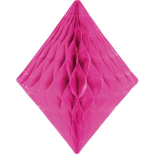 Hot Pink Honeycomb Diamond Decoration - 30cm – product image 1