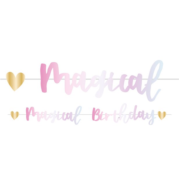 Fairy Princess 'Magical Birthday' Letter Banner - 1.8m