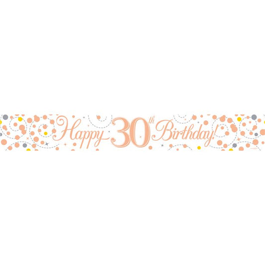 Sparkling Fizz 'Happy 30th Birthday' Banner - 2.7m