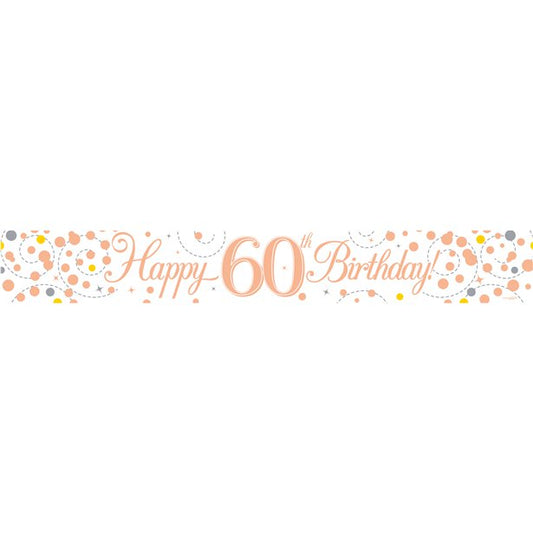 Sparking Fizz 'Happy 60th Birthday' Banner - 2.7m