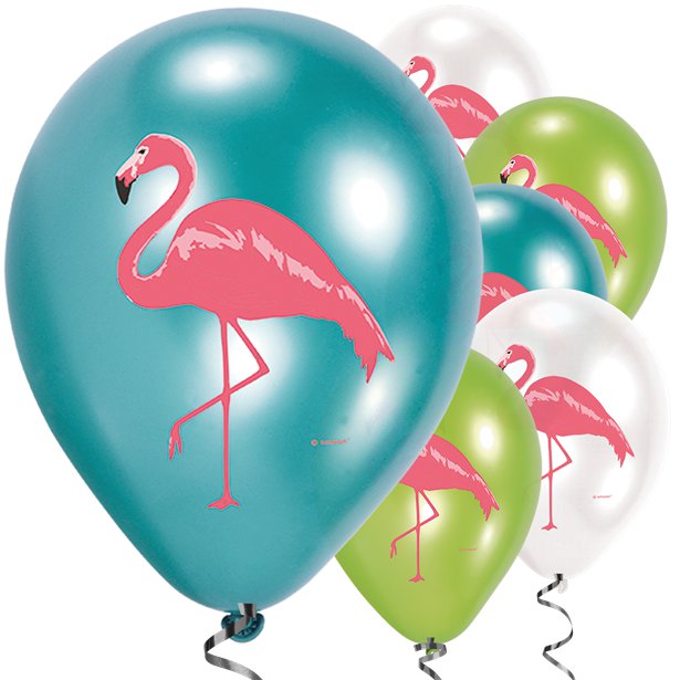 Flamingo Paradise Balloons - 11" Latex (6pk) – product image 1