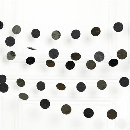 Black Glitter Hanging String Decorations - 2.1m (6pk)