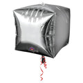 Cubez Silver Cube Shaped Balloon - 15" Foil - Unpackaged (3pk)