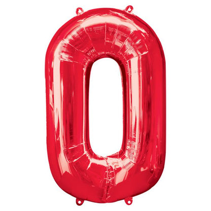 Red Foil Number Balloons - 34"