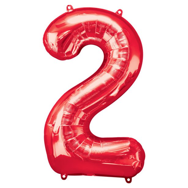 Red Foil Number Balloons - 34" – product image 4