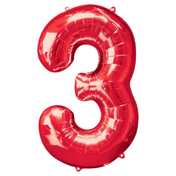 Red Foil Number Balloons - 34" – product image 5