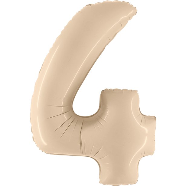 Satin Cream Foil Number Balloons - 40"