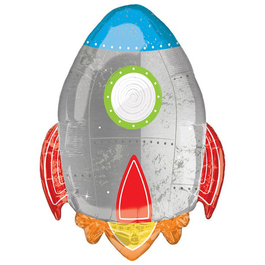 Blast Off Birthday SuperShape Foil Balloon -  29"