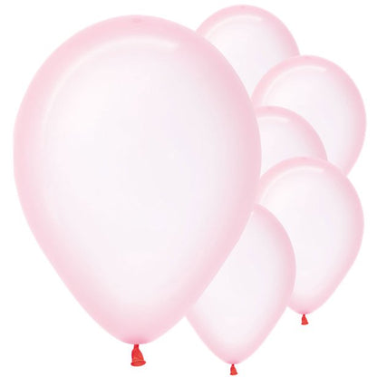 Pastel Pink Crystal Balloons - 12" Latex (50pk)