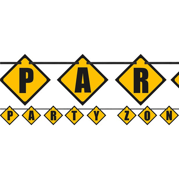 Construction Party Paper Banner - 2.74m – product image 1